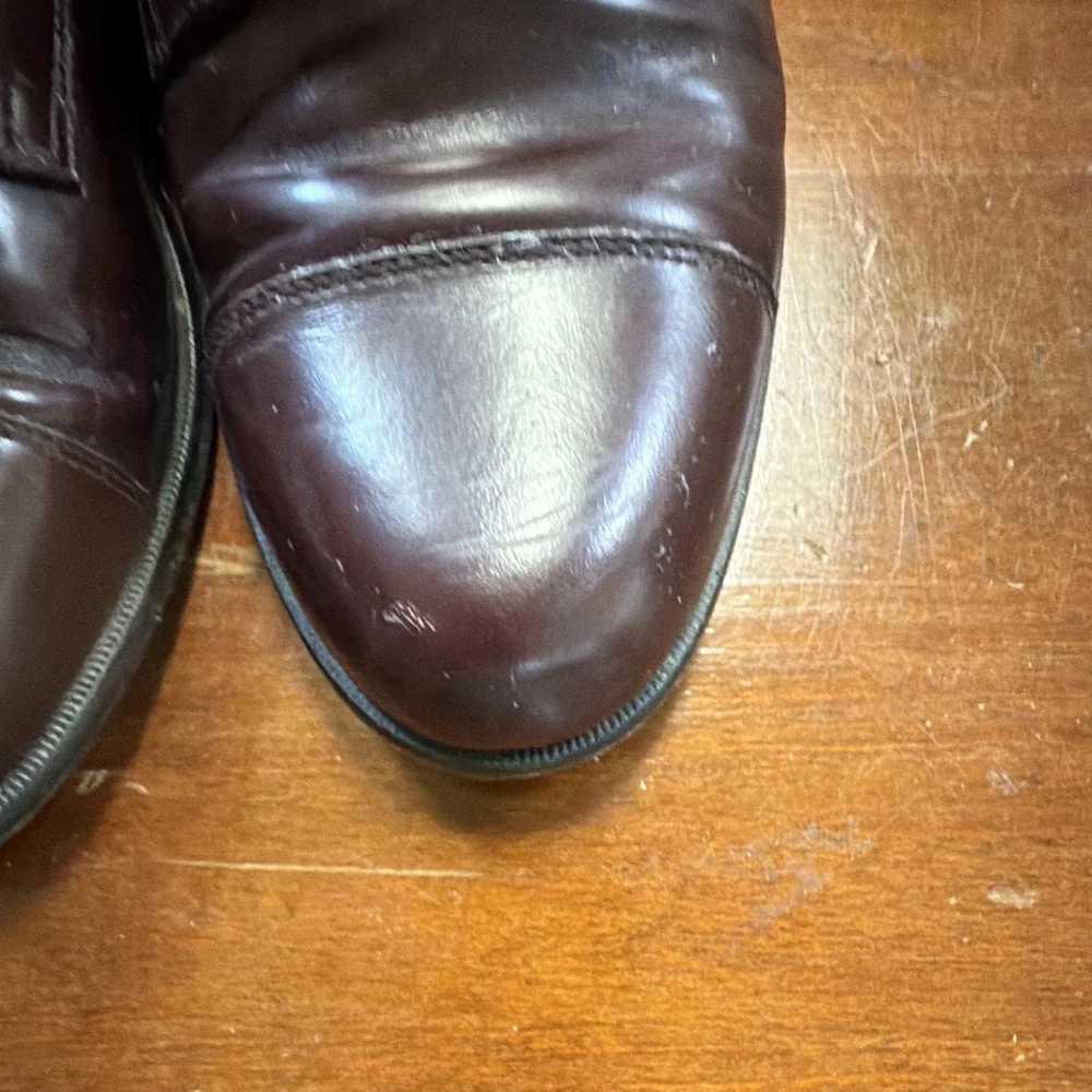 Bostonian Classics Men's Brown Leather First Flex Cap Toe Lace-Up Oxford sz 10